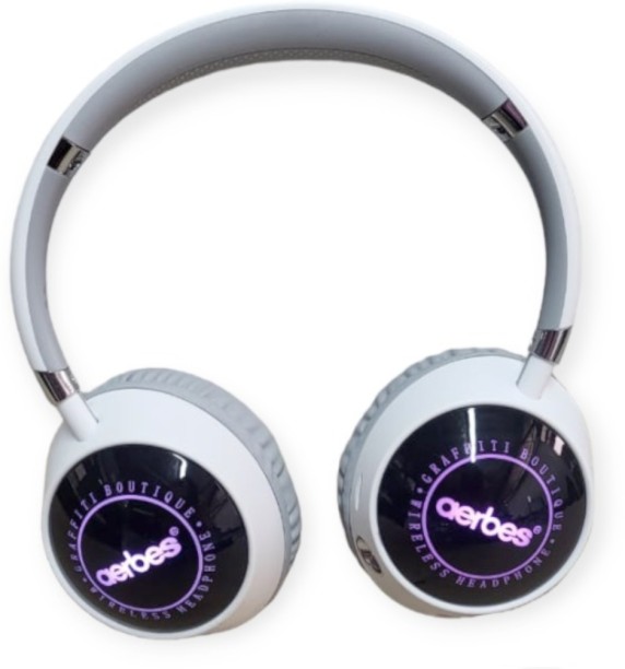 Aerbes AB-ER10 Over Ear Bluetooth Headphones With LED Light Bluetooth & Wired Headset