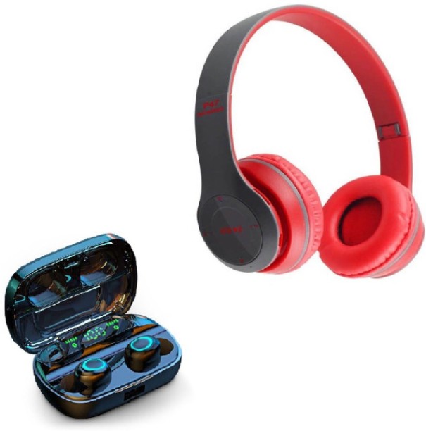 HEADPHONE Wireless Headphones & Earbuds Combo Bluetooth Headset