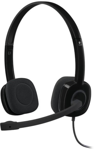 Logitech H151 Black Stereo Combo-Jack Headset Wired Headset