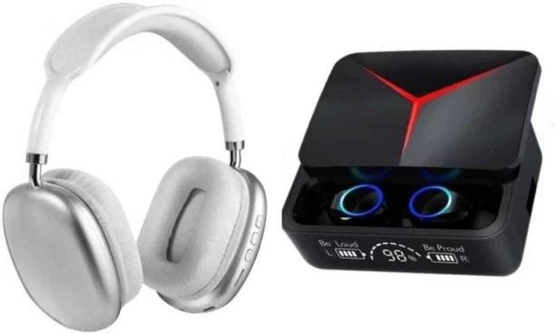 BT COMBOS P9 HEADPHONES AND M90 WIRELESS EARBUDS COMBO Bluetooth Headset