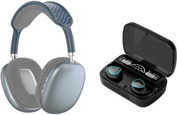 BT COMBOS P9 Wireless Headphone with M10 Wireless Combo Bluetooth Headset