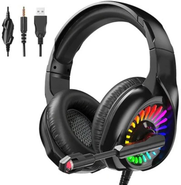 UniSync Gaming Headset G2 Over-Ear RGB – 50mm Drivers + Stereo 6D Sound – Noise-Cancelling Mic – Multi-Platform Wired Headset
