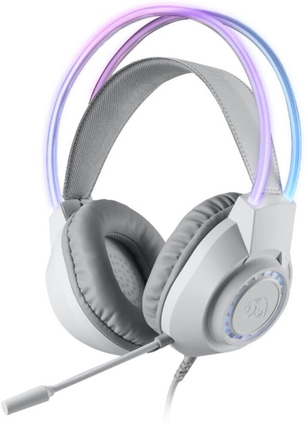 Redragon SCREAM Over-Ear RGB Gaming Headset – White Wired Headset
