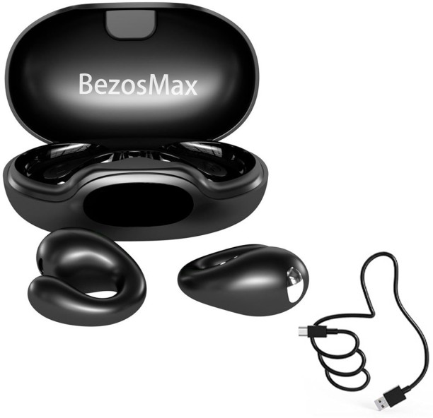 BezosMax Open Ear Headphones with Bluetooth 5.3, Ultra Lightweight Wireless Earbuds with Stereo Sound, 50H Battery Life Bluetooth Headset