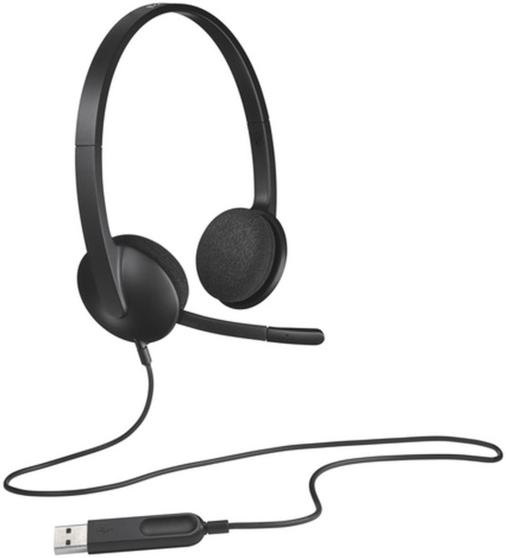 Logitech 981-000475 H340 USB Computer Headset Black Wired Wired Headset