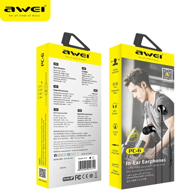 AWEI PC-6 Wired Headset
