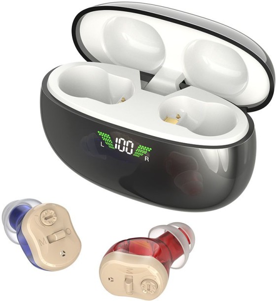 Spark 16 Channel CIC Digital Personal Hearing Amplifiers Pair Wireless without Mic Headset