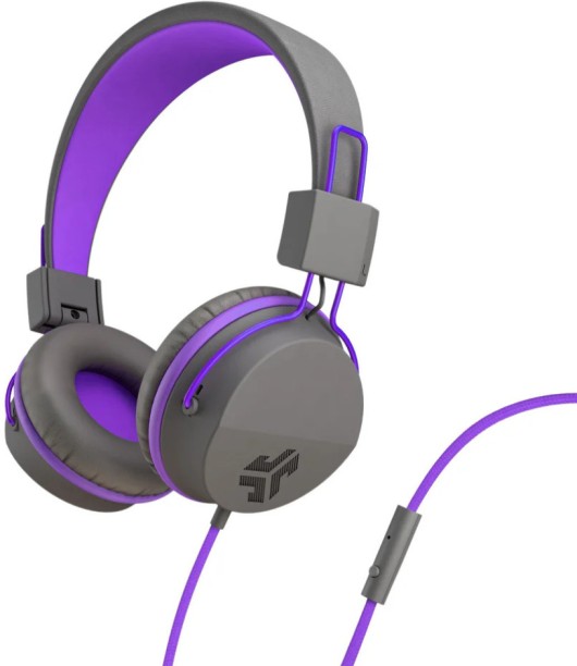 JLAB JBuddies Studio Kids Headphones - Violet/Graphite Wired without Mic Headset