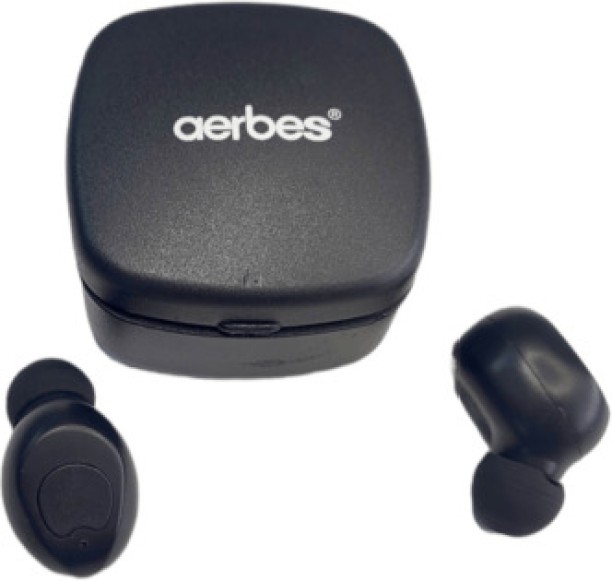 aerbes AB-D461 Wireless Bluetooth 5.0V Headsets- Black Bluetooth Headset