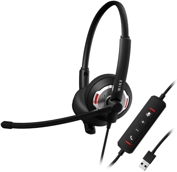 Winx WX-HS108 Noise Cancelling Mic Headset 96% Wired Headset