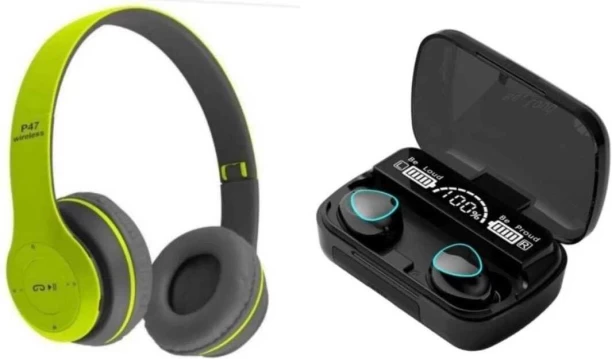 BT COMBOS P47 Wireless Headphones with M10 Combo Bluetooth Headset