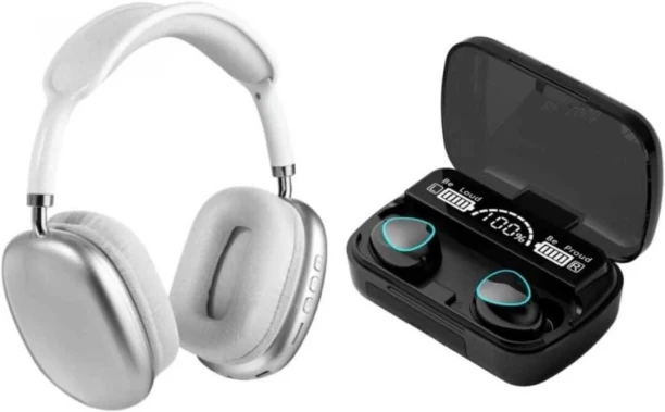 BT COMBOS P9 Wireless Headphone with M10 Wireless Combo Bluetooth Headset