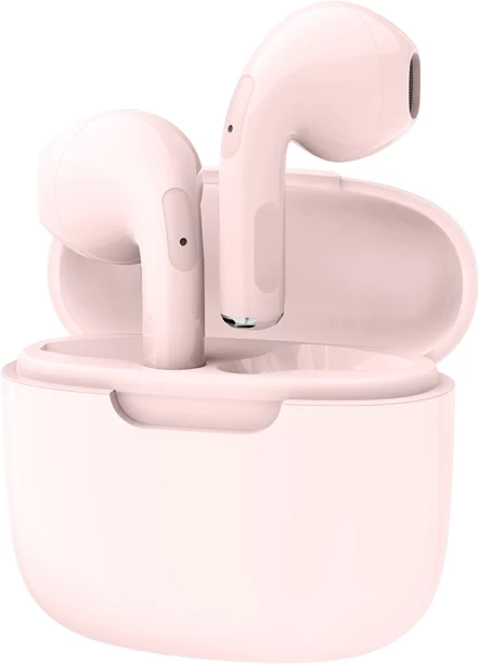 Norden Echo TWS Wireless Earphones, 5.0 Earbuds & Charging Case - Pink Bluetooth Headset