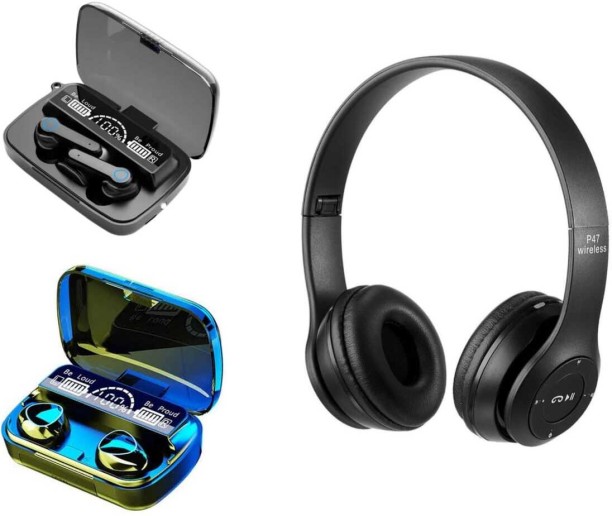 UG HEADPHONES P47 Wireless Headphones with M10 And M19 Earbuds Bluetooth Headset