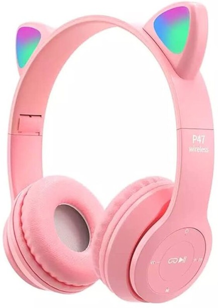 P47 RGB Cat Ear Bluetooth & Wired without Mic Headset