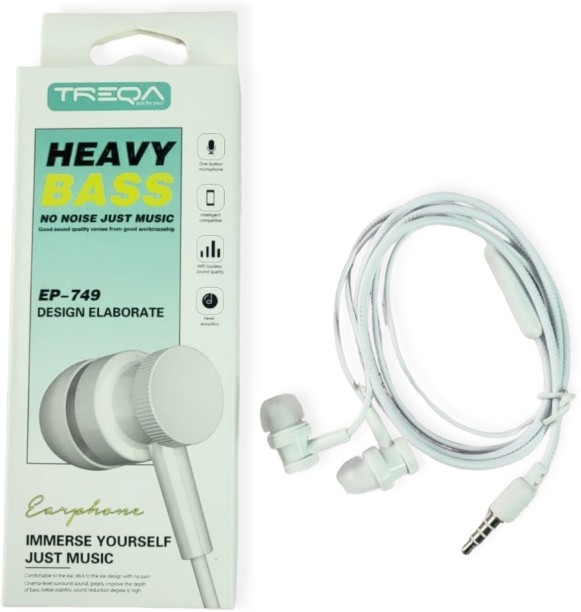 Treqa EP-749 Hands Free 3.5mm Earphones Wired Headset