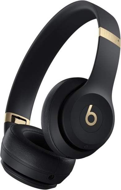 Beats Solo 4 - Black & Gold (Parallel Import) Bluetooth & Wired Headset