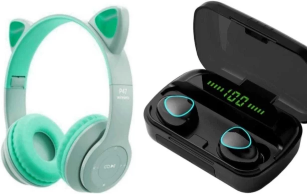 BT COMBOS CAT HEADSETS AND M10 EARBUDS Bluetooth Headset