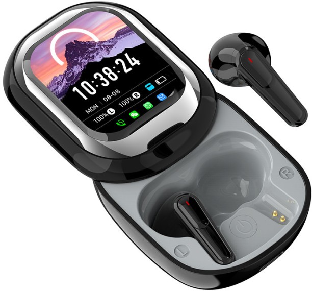 Fariedl Ai Bluetooth headset, slider design, touch screen, no delay, noise reduction, long battery life, used for calls, messages and music Bluetooth without Mic Headset