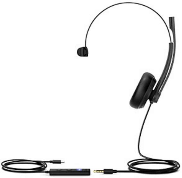 Yealink UH34 Mono Wired USB Type-A Headset for Microsoft Teams Wired Headset