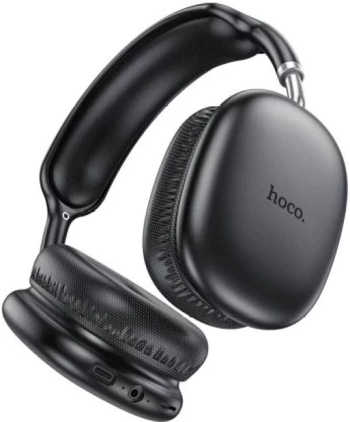 Hoco W35 Max Wireless Bluetooth Headphones – Deep Bass, Foldable Over-Ear Design, 40-Hour Playtime (Black) Bluetooth Headset
