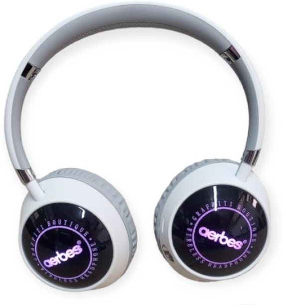aerbes AB-ER10 Over Ear Bluetooth Headphones With LED Light Bluetooth & Wired Headset