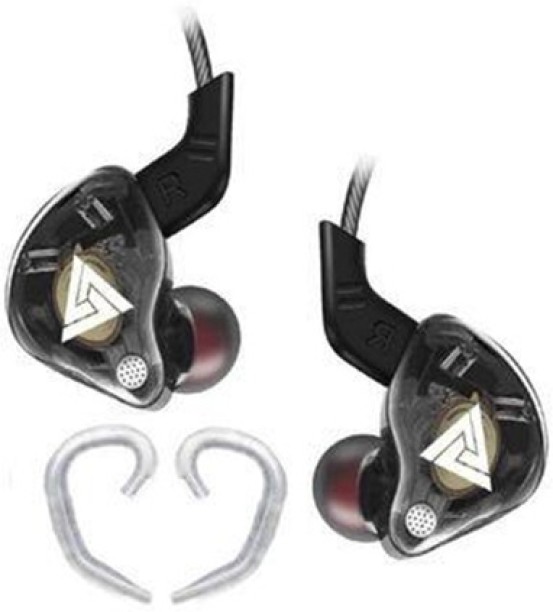 QKZ - AK6 QKZ-AK6-HD Bass Gaming Earphones with Ear Holders - Black, Transparent Bluetooth & Wired Headset