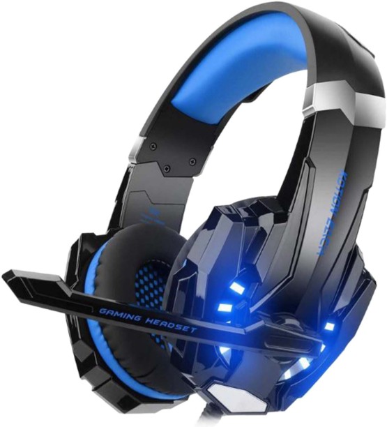 FocusFit Gaming Headphones Pro Kotion G9000 with Mic - Blue Wired Headset
