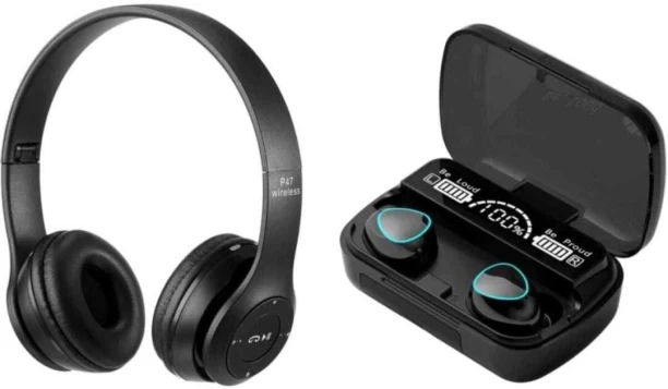 BT COMBOS P47 Wireless Headphones with M10 Combo Bluetooth Headset