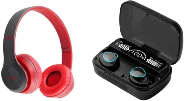 BT COMBOS P47 Wireless Headphones with M10 Combo Bluetooth Headset