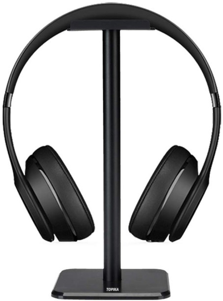 Topika Headphone Stand Rack, Metal Supporting Bar, Anti-Slip Base Wireless and Wired without Mic Headset