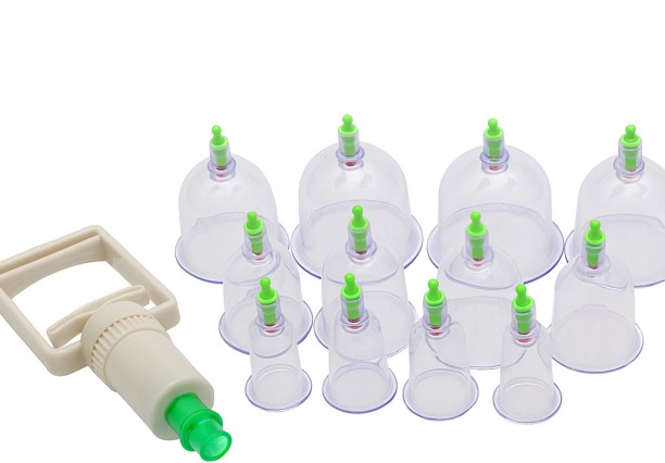 Generic Vacuum Cupping Set – 12-Cup Massage Therapy Kit with Pump
