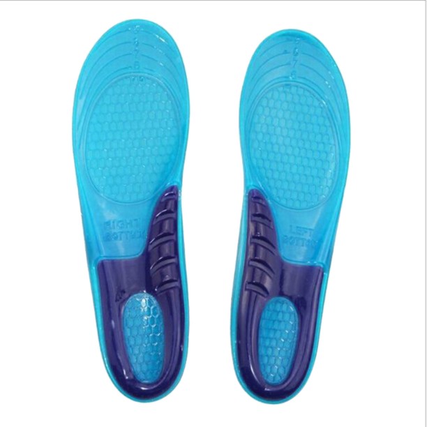 ALANES One Pair Comfort Arch Support Massaging Gel Silicon Insole (Size:M)