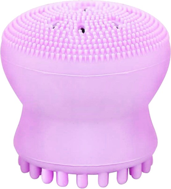 ALANES Lovely Octopus Shape Silicone Facial Cleansing Brush - Light Purple