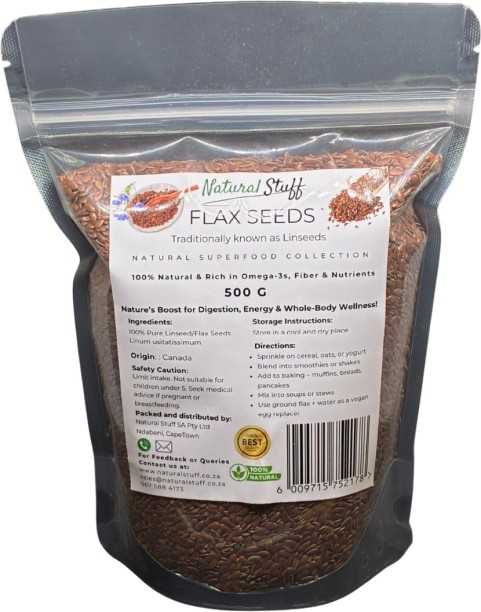 Natural Stuff Flax Seeds - Wholesome, Fresh & Nutrient-Rich Superfood
