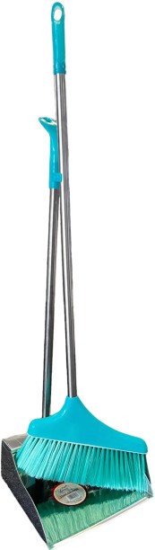 Generic Stainless Steel Dust Pan & Broom Set Home  Dustpan