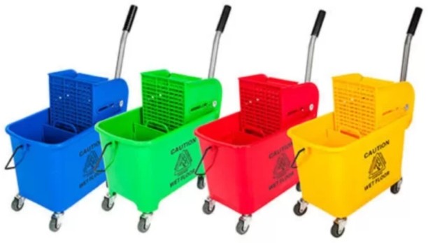 Generic 20L Mop Wringer with Bucket & Divider Home  Mop Set