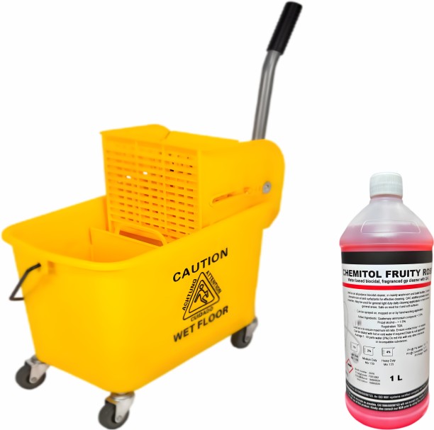 Sanitize Today Sanitize Today 20lt Wringer Bucket With 1lt Floor Cleaning Chemical Home  Bucket