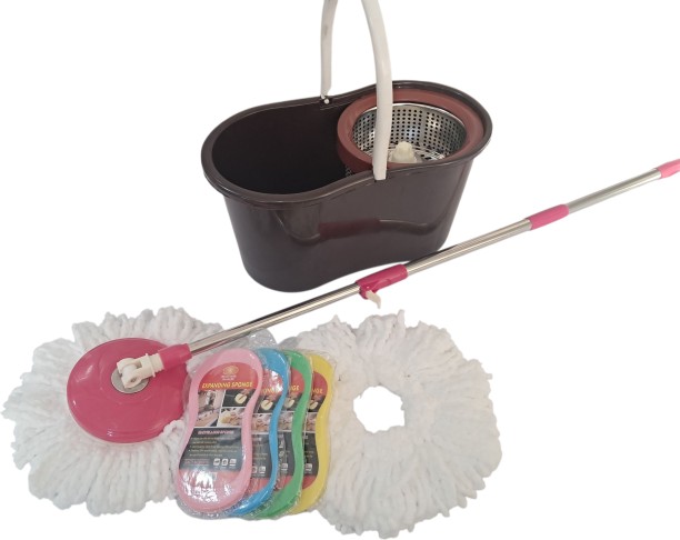 Condere Magic mop with 2 X Mop heads & Expandable Sponge Home  Mop Set