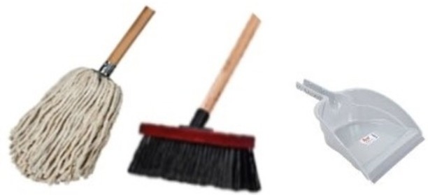 Otto Deluxe Home  Broom, Mop, Dustpan