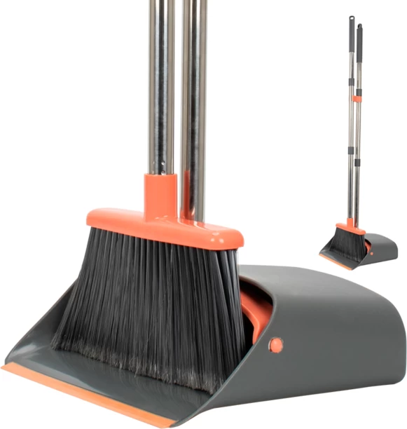 HOLAMOPA Broom & Dustpan Set - Standing - Indoor & Outdoor Sweeping Home  Broom, Dustpan