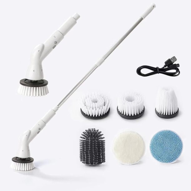 generic Electric Spin Scrubber Set Home  Cleaning Brush