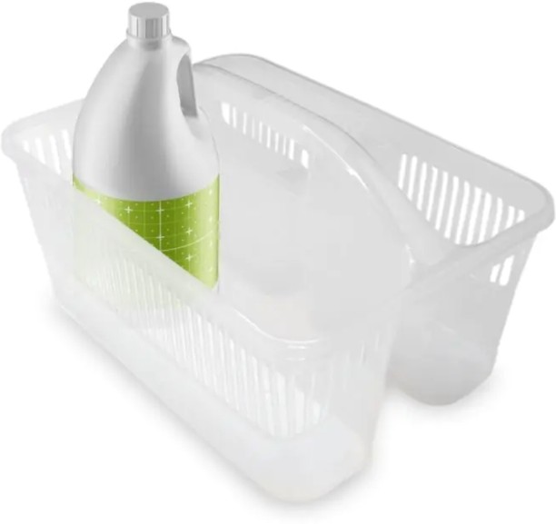 AZ DECOR Detergent Caddy, Clear Plastic Home  Tub