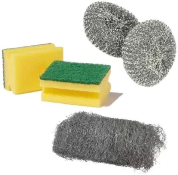 Econo Sponge , Pot Scraper And Steelwool Office Cleaning Kit Home  Scrub Pad