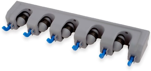 Kleaner Wall-Mounted Mop & Broom Holder with 5 Slot + 6 Hooks 6