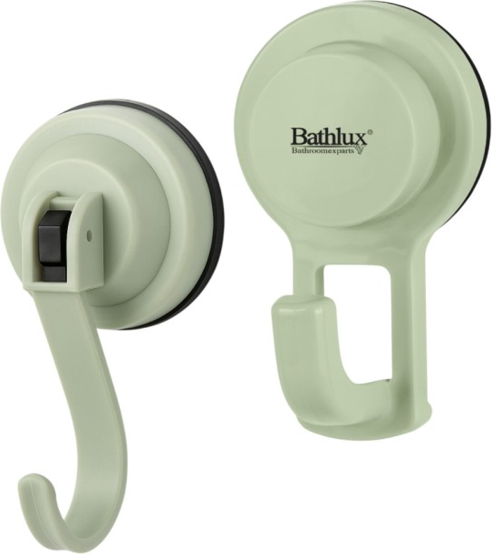 Bathlux Bathroom Wall Suction Hook Sage Green 2 Piece 2