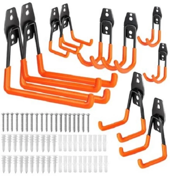 Deals online 10 Pack Utility Steel Wall Mount Heavy Duty Garage Hooks 2