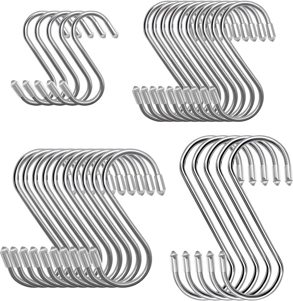chenshia Heavy-Duty S-Hooks – 4 Sizes of Stainless Steel S-Shaped Hooks for Hanging, Space-Saving 1