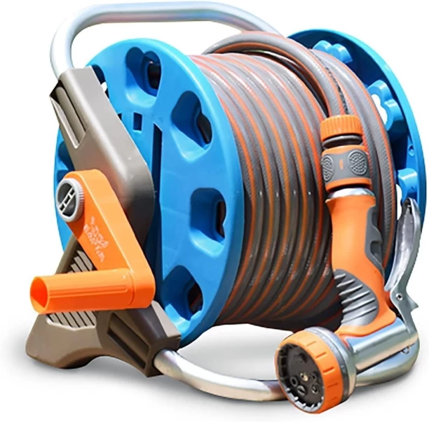 Heavy Duty Portable Hose Pipe Reel Classic Hose Reel Set Including Hose Reel Hose Pipe for Garden