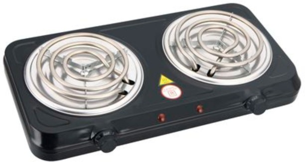 Generic Premium Double Hot Plate 2 Burner Electric Stove - High Power, Portable Black Radiant Cooktop